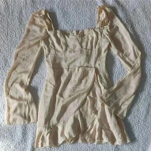 D&M Sweetheart Neck Ruffle Hem Dress Size Small NWT